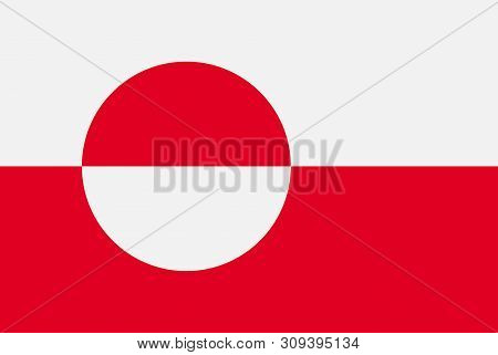 Flag Of Greenland. Sovereign State Flag Of Greenland