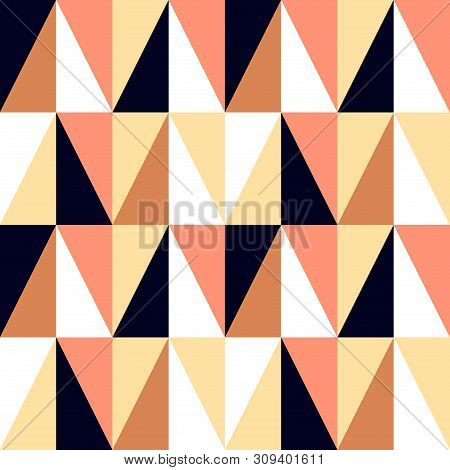 Abstract Seamless Pattern With Graphyc Elements - Triangle Shapes.   Avant-garde Collage Style. Geom