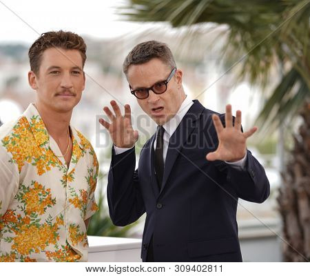 CANNES, FRANCE. May 18, 2019: Miles Teller & Nicolas Winding Refn at the photocall for the 