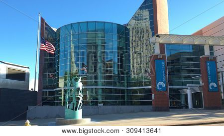 Akron, Ohio/united States - September 11: John S. Knight Center In Akron, Ohio. This Convention Cent