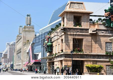 Atlantic City, Nj - May 19: Atlantic City Boardwalk In New Jersey, As Seen On May 19, 2019. Atlantic