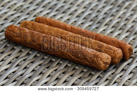 Frikandel, A Traditional Dutch Snack, A Sort Of Minced Meat Hot Dog