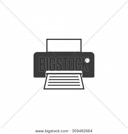Copy, Device, Printer Icon. Vector Illustration, Flat Design.