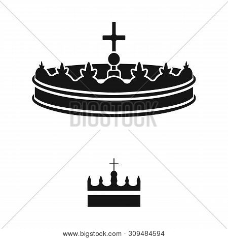Vector Illustration Of King And Majestic Icon. Set Of King And Gold Vector Icon For Stock.