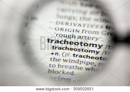 The Word Or Phrase Tracheotomy In A Dictionary