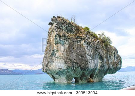 Scenic View To The Caves And Rocks Of Capilla De Marmol, Chile