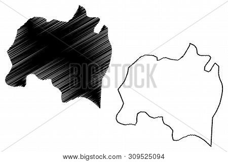 Solola Department (republic Of Guatemala, Departments Of Guatemala) Map Vector Illustration, Scribbl