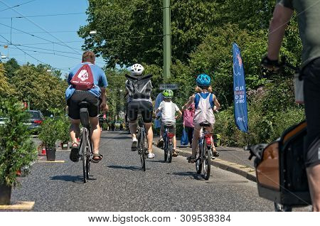 First Protected Bike Lane In Bielefeld On June 29th 2019. This Was An Event Of The Radentscheid Biel