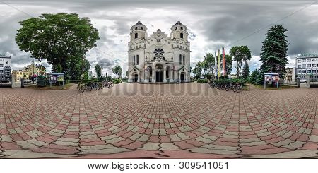 Augustow, Poland - July 2019: Full Seamless Spherical Hdri Panorama 360 Degrees Angle View Near Goth