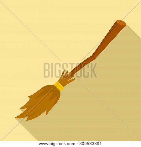 Broom Icon. Flat Illustration Of Broom Vector Icon For Web Design