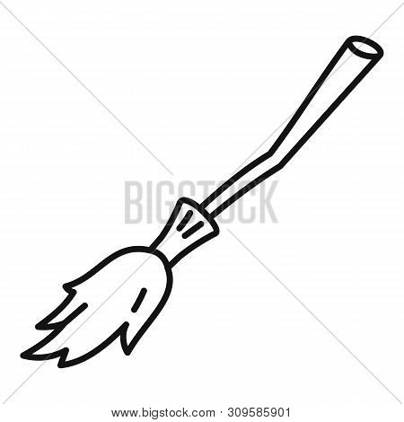 Broom Icon. Outline Vector &amp; Photo (Free Trial) | Bigstock