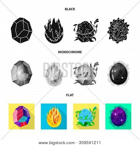 Vector Design Of Animal And Prehistoric Icon. Set Of Animal And Cute Stock Vector Illustration.