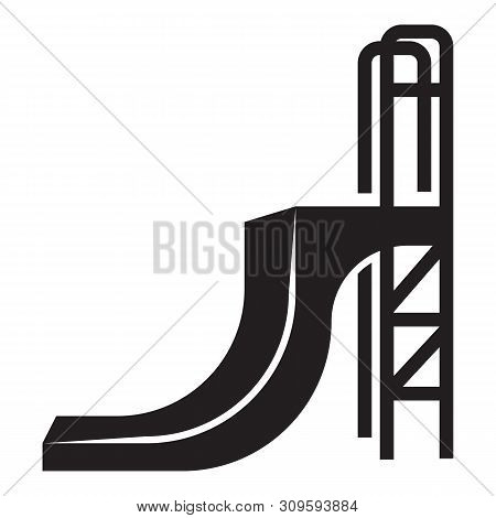 Skate Park Slide Icon. Simple Illustration Of Skate Park Slide Vector Icon For Web Design Isolated O