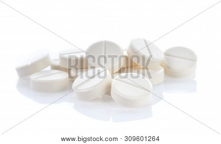 This Is A  Pills Isolated On White Background