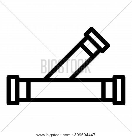 Double Pipe Icon. Outline Double Pipe Vector Icon For Web Design Isolated On White Background