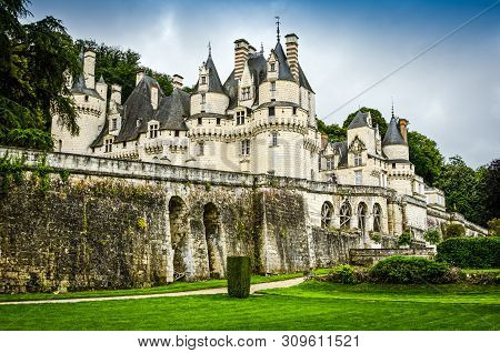 Chateau D`usse, France - June 25, 2012. Famous Castle As Inspiration For Fairy Tale Sleeping Beauty