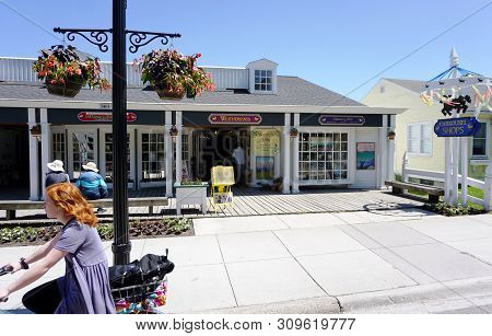 Mackinac Island, Michigan / United States - June 11, 2018: One May Purchase Gifts At Weathervanes, A
