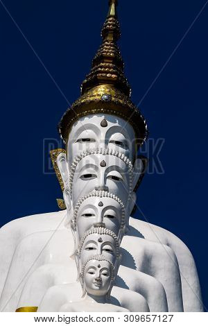 Five Buddhas At Wat Phra Thad Pha Son Kaew Temple, Phetchabun, Thailand