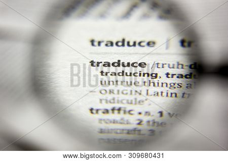The Word Or Phrase Traduce In A Dictionary