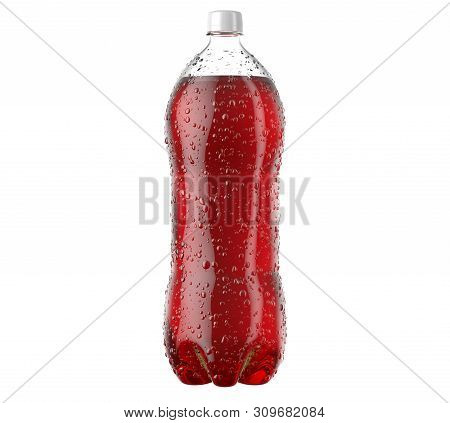 Carbonated Red Soft Drink Plastic Bottle