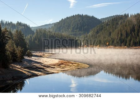 Amazing Autumn Of Golyam Beglik Reservoir, Rhodopes Mountain, Bulgaria