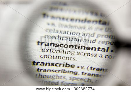 The Word Or Phrase Transcontinental In A Dictionary
