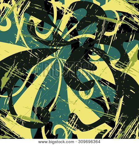 Abstract Color Pattern In Graffiti Style Quality Vector Illustration For Your Design