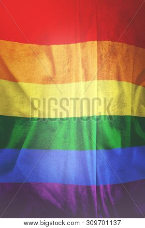 Rainbow Flag, Lgbt Flag. Tolerance Concept. Tolerance Concept. Community With Correct Color Scheme. 