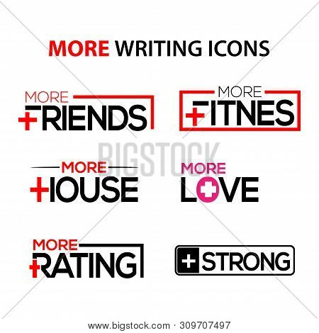 More Writing Stock Icons. Flat Set Icon. Vector.
