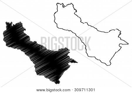 Carchi Province (republic Of Ecuador, Provinces Of Ecuador) Map Vector Illustration, Scribble Sketch