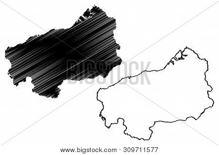 Esmeraldas Province (republic Of Ecuador, Provinces Of Ecuador) Map Vector Illustration, Scribble Sk
