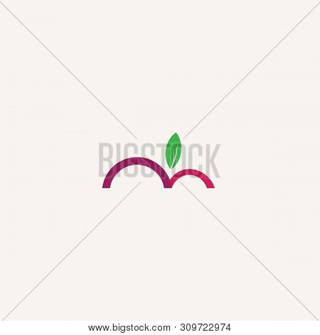 Cloud Nature Logo Design Vector Illustration With Green Leaf