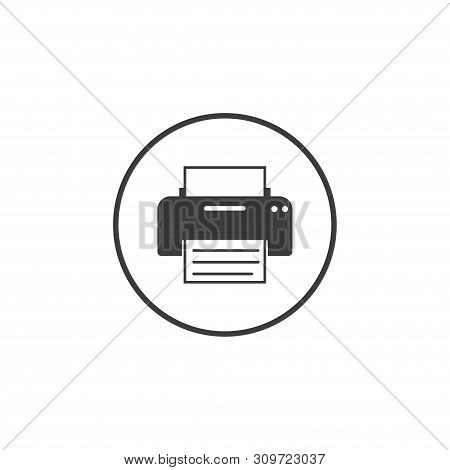 Copy, Device, Printer Icon. Vector Illustration, Flat Design.