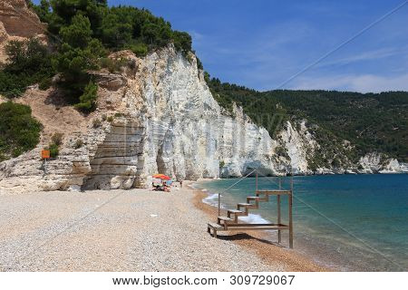Gargano National Park In Italy - Vignanotica Beach Landscape.