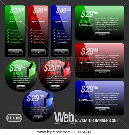 추상 빛나는 유리 배너