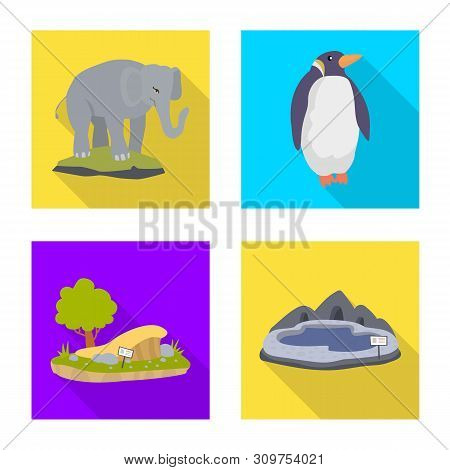 Vector Illustration Of Safari And Animal Sign. Set Of Safari And Fun Stock Vector Illustration.