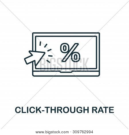 Click-through Rate Outline Icon. Thin Line Concept Element From Content Icons Collection. Creative C