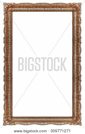 Big Picture Frame With Empty Background Copy Space - Stock Image