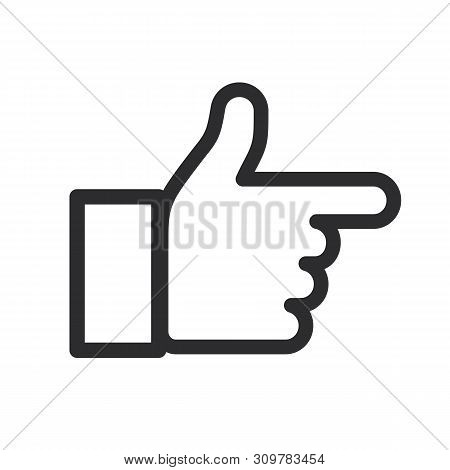 Hand Pointer Icon. Flat Style - Stock Vector.