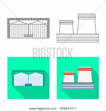Vector Illustration Of Production And Structure Sign. Set Of Production And Technology Stock Vector 