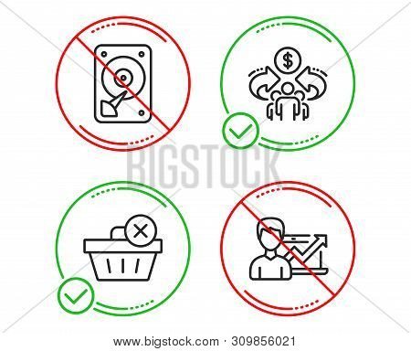 Do Or Stop. Sharing Economy, Hdd And Delete Purchase Icons Simple Set. Success Business Sign. Share,