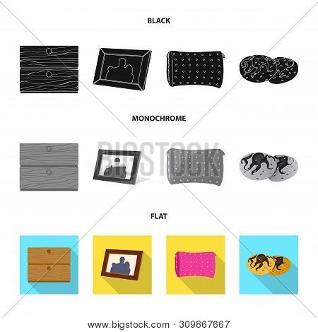 Isolated Object Of Dreams And Night Sign. Set Of Dreams And Bedroom Stock Vector Illustration.