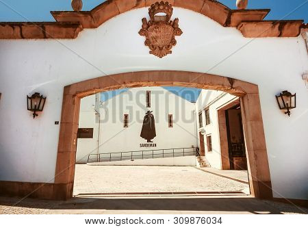 Porto, Portugal: Old Winery Sandeman Entrance, Making Porto Wine From 1790 In Traditional Winemaking