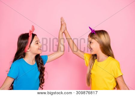 Portrait Of Two Nice-looking Attractive Charming Cute Lovely Adorable Friendly Cheerful Cheery Glad 