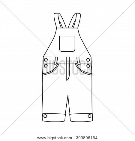 Vector Design Of Romper And Toddler Logo. Set Of Romper And Suspenders Stock Vector Illustration.