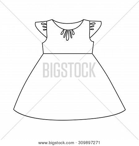 Vector Design Of Dress And Girl Sign. Set Of Dress And Princess Stock Vector Illustration.