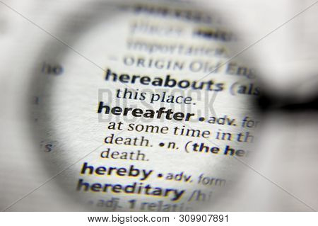 The Word Or Phrase Hereafter In A Dictionary
