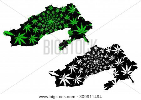 Arunachal Pradesh (territories Of India, Federated States, Republic Of India) Map Is Designed Cannab