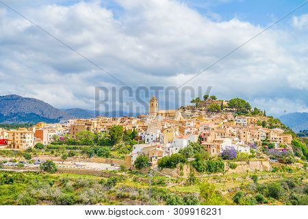 View To Small Mountain Village Polop, Spain
