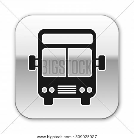 Black Bus Icon Isolated On White Background. Transportation Concept. Bus Tour Transport Sign. Touris